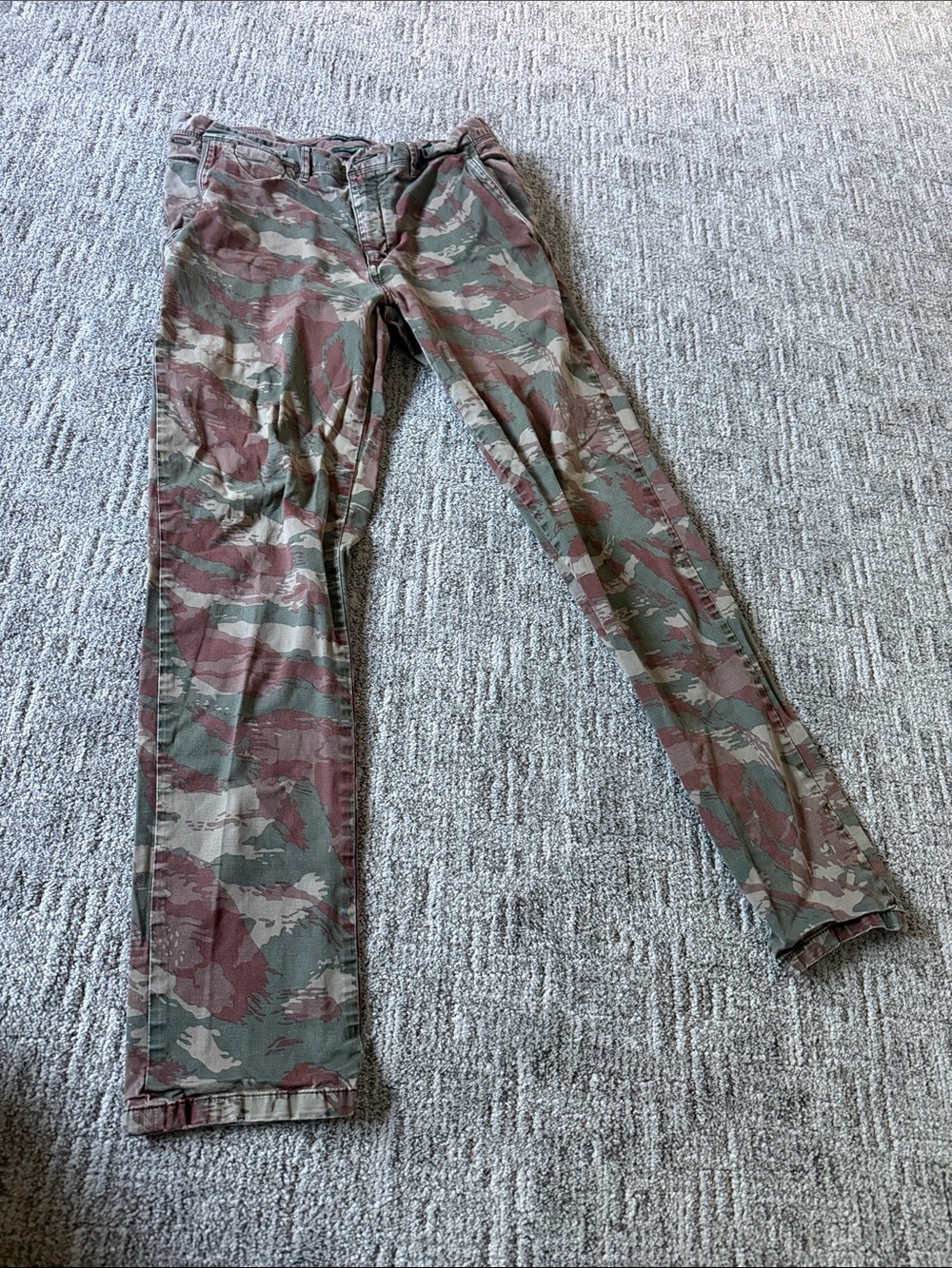 Scotch & Soda Mauve and Olive Camo Trousers 32/32